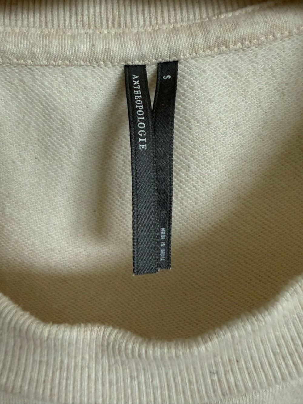 Anthropologie ruffle sweatshirt in Light Sand - Picture 5 of 9